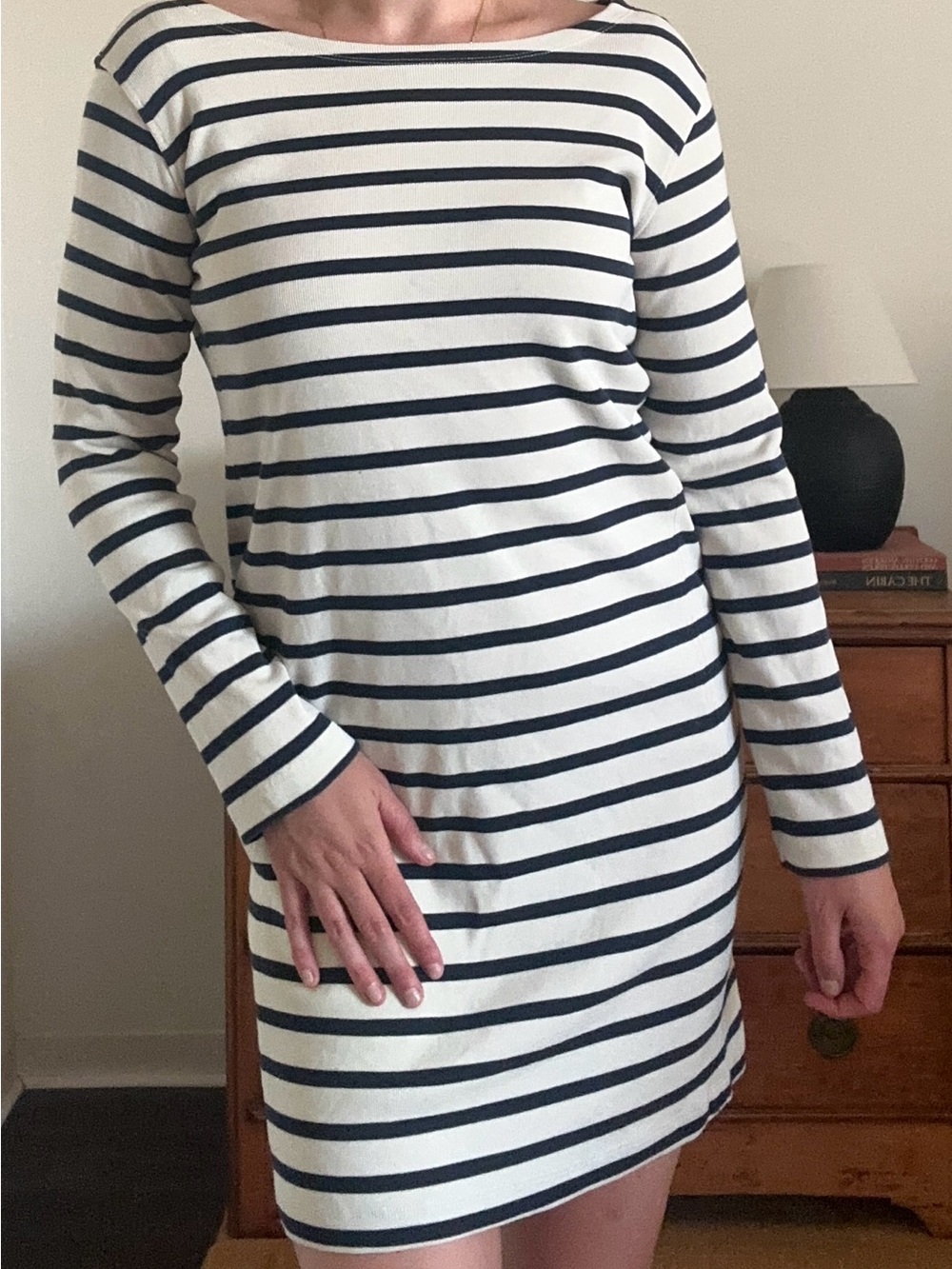 A.P.C. Striped Long-Sleeve Dress